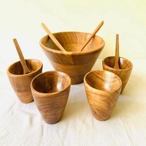 Bol en bois sculpté de luxe au design antique pour la vente en gros, idéal pour le dip et les chips, bol en bois de créateur pour les meilleures ventes, design sculpté. - Product Image 5