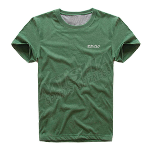 T-shirt personnalisé en polyester spandex vierge de gros pour hommes T-shirt uni à manches courtes de fitness pour hommes de gros - Product Image 4