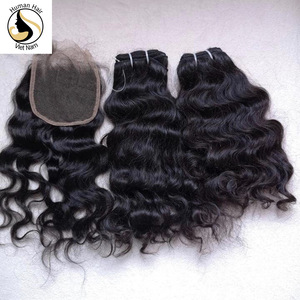 100% extensions de cheveux humains vierges 4x4 HD fermeture à lacet vague de corps couleur naturelle Remy brésilien vietnamien Type bon Service 1B - Product Image 1