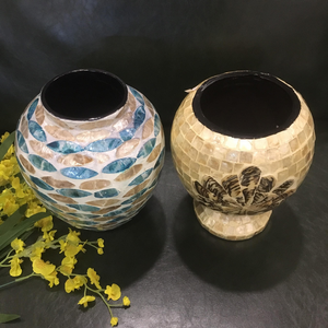 Mother of pearl shell vase, original mother of pearl vase, popular vase for Holland market - Product Image 3