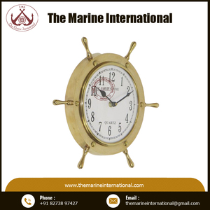 Reloj de mesa de latón con cristal para oficina, novedad - Product Image 4