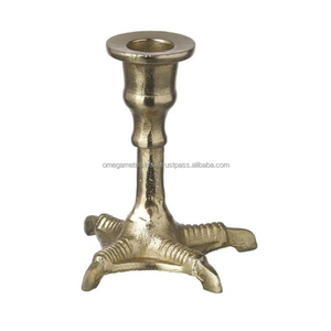 Bougeoir en métal de pied de canard doré antique décoration de la maison de vente chaude pour les mariages de noël pièce maîtresse bougeoirs bougie - Product Image 1