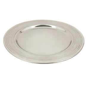 Plateau de service rond en acier inoxydable, style écologique et tendance - Product Image 3