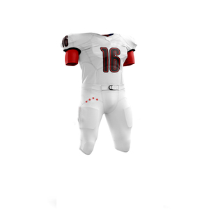 Maillot de sport imprimé par sublimation de logo personnalisé de haute qualité, uniforme de football américain à manches courtes respirant et durable - Product Image 3