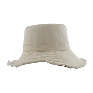 Japan Sun Protect Caps Weiblicher Sommer hut Einfache leere ausgefranste faltbare Royal Washed Cotton Beach Bucket Hats