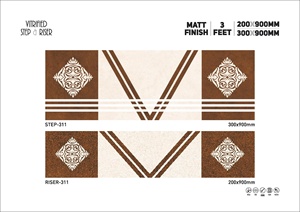 Gạch Sứ Onyx Và Dark Emperor Với Cầu Thang Tread Và Riser <span class=keywords><strong>Double</strong></span> Color Hotel Marble Giống Như Matt Tile Trắng Cho Bậc Thang - Product Image 3