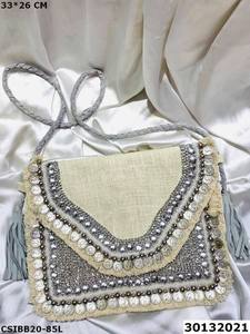 High Quality Durable Jute <b>Boho</b> Banjara Tote Women's <b>Handbags</b> Custom Logo Cotton Lining Stylish Daily Use Fashion Statement - Product Image 5