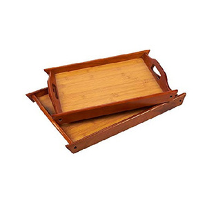 Bandeja de Desayuno de Madera Hecha a Mano, Duradera, con Diseño Redondo de Acacia y Mango, Ecológica, para Uso Doméstico, con Patrón Personalizado - Product Image 5