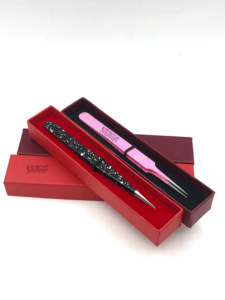 Pince à épiler pour extensions de cils, style nouveau, fine et droite, en acier inoxydable, revêtement en poudre argentée, pointe fine, outil de beauté - Product Image 3