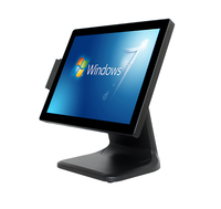 Sistema de punto de venta completo RS 606, pantalla dual de 15,6 pulgadas, todo en uno, pantalla táctil pos, precio/máquina terminal pos/caja registradora