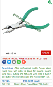 Rosario Alicates de punta redonda con cortador GS 1231 Herramientas de joyería para joyeros - Product Image 2
