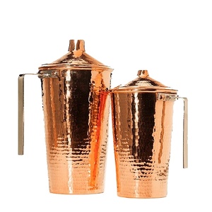 Pot à eau en cuivre pur king international, meilleure carafe à eau avec ensemble de classe, meilleure vente, tasse en cuivre, 100% - Product Image 5