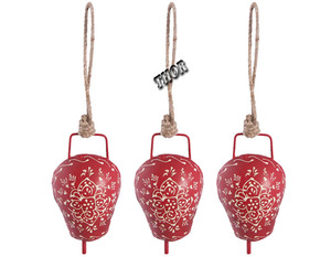 Campanilla de viento de hoja de hierro pintada a mano, decoración para el hogar y el jardín - Product Image 1