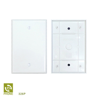 Placa de Pared Grande para Tomacorrientes, Plástico ABS con Certificación RoHS, Colores Blanco/Negro/Marfil/Almendra, para Uso en el Hogar/Oficina