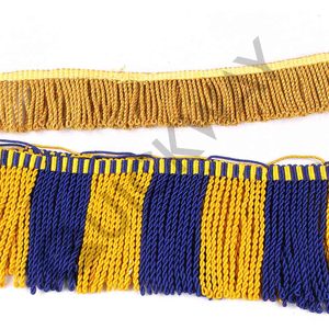 Venta al por mayor de alta calidad de encargo de doble cara de oro hecho a mano borla flecos de encaje para el uso de prendas de vestir de forma rápida industrias de venta - Product Image 3