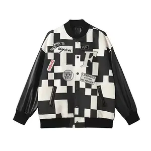 Vestes personnaliséesVeste pour hommes Veste de baseball personnalisée en gros Veste d'université en laine de grande taille pour hommes - Product Image 1