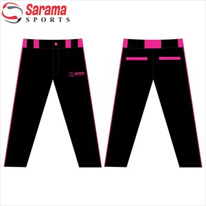 Pantalones de béisbol en blanco grises de poliéster 100% sublimados personalizados para hombre al por mayor con logotipo personalizado e impresión, - Product Image 3