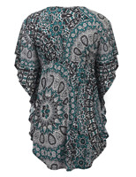Robe de soirée tunique caftan de luxe pour femme, en jersey tricoté basique, coupe moulante, mini, col en V, style Empire, en coton, pour l'été