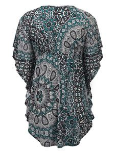 Robe de soirée de luxe pour femmes, tunique de club, haut de détente, imprimé lime, robe de fête, tricot basique, été, court, col en V, moulante, empire, midi - Product Image 2