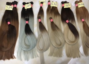 Extensiones de cabello humano ombre color cabello a granel de 100% cabello crudo vietnamita de alta calidad - Product Image 2