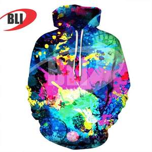 เสื้อฮู้ดแฟชั่นแบบสวมหัวสำหรับผู้ชายผ้าขนแกะโพลีเอสเตอร์ผ้าฝ้ายพิมพ์ลายซับลิเมชัน - Product Image 5