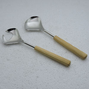 Nouveau design en acier inoxydable avec ustensiles de cuisine de restaurant multifonctionnels plaqués argent Outils à salade faits à la main accessoires de cuisine - Product Image 5