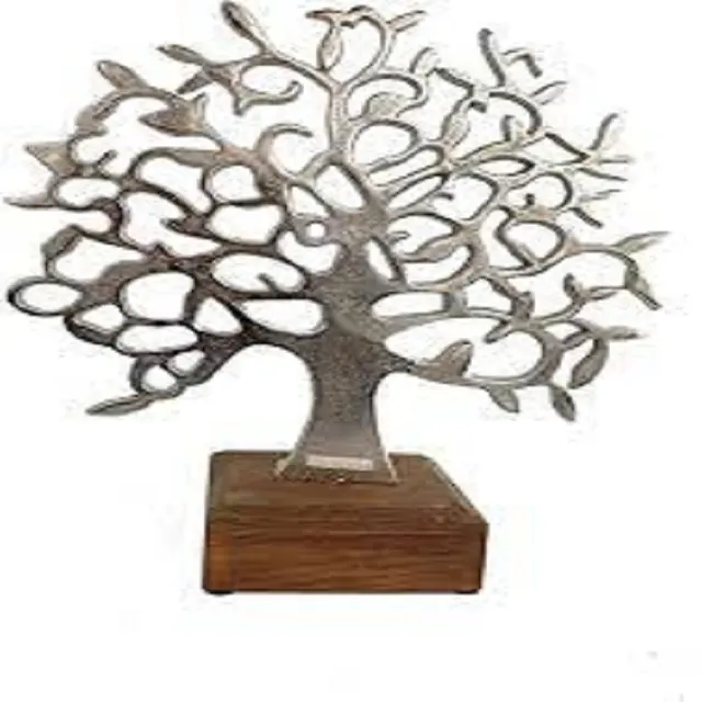 Esculturas de Metal para pared, esculturas de árbol de Metal de diseño para el hogar