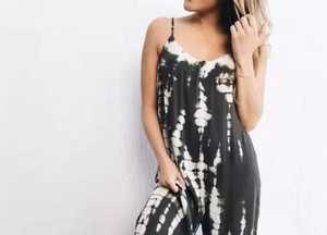 2021 Offre Spéciale bohème floral col en V combinaison Sexy dos nu Spaghetti sangle à bretelles ample jambe large pantalon parole longueur cravate teinture - Product Image 4