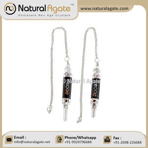 Pierres précieuses minérales naturelles cristal pierres de guérison Tourmaline noire sept chakras pendule au prix du marché - Product Image 6