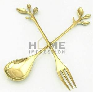 Nouveau dernier design ensemble de couverts décoratifs de table en métal ensemble de couverts à fleurs pour accessoires de vaisselle au prix le plus bas - Product Image 3