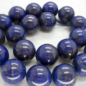 Natural 10mm Lapis Lazuli Smooth Round Gemstone Beads From India For Jewelry Making From India Best Beads Supplier