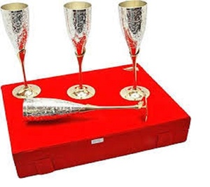 Classic Brass <b>Wine</b> <b>Goblet</b> Engraved Handmade Chalice Vintage Metal Drinking Cup Antique Style Decorative Barware Wedding Gift - Product Image 1