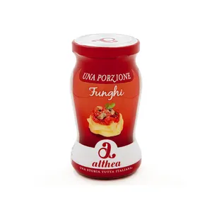 Top Quality Italian Althea Parma Tomato & Mushrooms Pasta Sauce in special jar 12x120g No OGM For Export