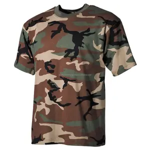 Оптовая продажа, дешевая хлопковая камуфляжная футболка с коротким рукавом, камуфляжная футболка, футболка на заказ