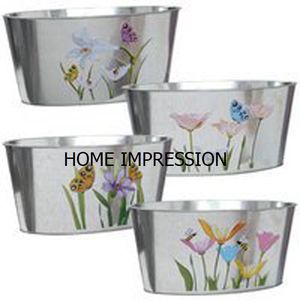 Diseño decoración arte y artesanía elegante Galvanizado Granja Casa Lujo Decoración para el hogar Maceta Jardín Al Aire Libre Hierro galvanizado Maceta forjada - Product Image 3