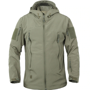 Custom Made Softshell <b>Canvas</b> <b>Jacket</b> with Stand Collar High Street Style for Winter - Product Image 1