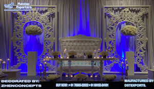 Scène de mariage de style musulman Mehrab / Mandap, thème Rajwadi, scène de mariage cum Mandap, scène de mariage demi-lune cum Mandap - Product Image 6