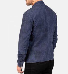 <b>Royal</b> <b>Blue</b> Suede <b>Jacket</b> for <b>Men</b> - Product Image 3