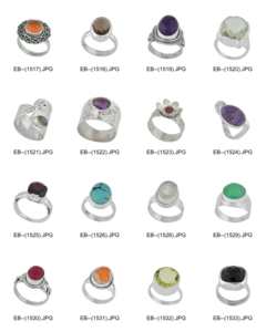 Vente en gros de bagues de fête de mariage en argent sterling 925 faites à la main de conception merveilleuse bijoux en pierres précieuses grenat topaze bleue certifiée IGI - Product Image 5