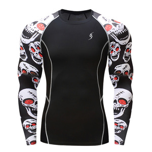 T-shirt de compression à impression personnalisée, t-shirt entièrement imprimé, rashguard MMA Bjj Fitness - Product Image 3