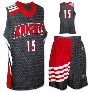 Ensembles d'uniformes de basketball Uniforam respirants 100% polyester antibactériens imprimés par sublimation unisexe adulte 240g Kaleemindustry - Product Image 2