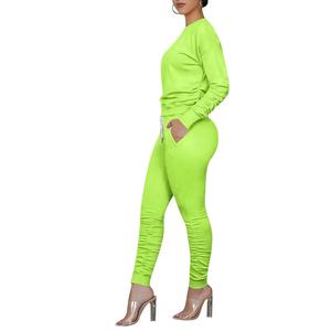 Ensemble de survêtements pour femmes PIHA SPORTS, polyester/coton, velours, haut de survêtement, pantalon de jogging, vêtements de détente, tenues de sport, 2 pièces, sweat à capuche - Product Image 3