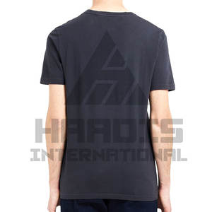 เสื้อยืดแขนสั้นสำหรับผู้ชายเสื้อยืดผ้าคอตตอนสีพื้นแบบ180 GSM 100% - Product Image 2