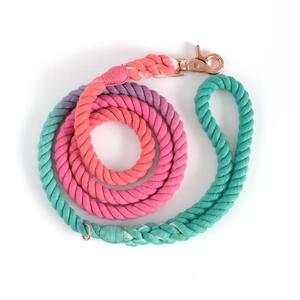 Correa para Perro de Cuerda de Algodón de Alta Calidad en Degradado Rosa Violeta Oscuro, Producto Hermoso - Product Image 1