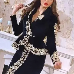 Великолепное платье CAFTAN в каракоу с красочной вышивкой DABKA, хрустальные бусины, стеклянные камни для вечеринки @ 2022