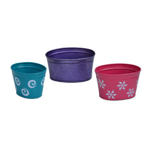 Macetas de diseño de acabado pintado y multicolor, macetas de flores de diseño fresco de Metal y hierro de alta calidad - Product Image 1