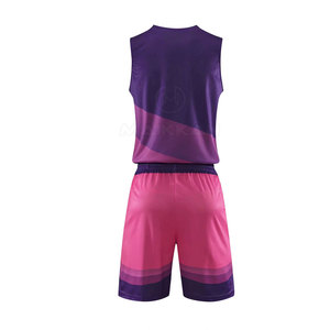 ชุดบาสเก็ตบอลผู้ใหญ่สั่งทำขายส่ง ดีไซน์ใหม่ ชุดทีม เสื้อเจอร์ซีย์ ไซส์ใหญ่ ระบายอากาศ ป้องกันแบคทีเรีย โพลีเอสเตอร์ 100% - Product Image 3