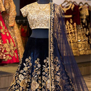 STYLISH--NEW--BEAUTIFUL--BRIDAL--LEHENGA กับ KOTI-แต่งตัวด้วย --- ประดับด้วยลูกปัดแก้วคริสตัลงานหินสำหรับงานแต่งงาน = 2021 - Product Image 1