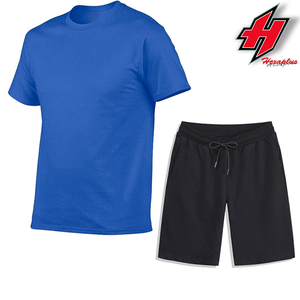 Conjunto de chándal de 2 piezas con estampado de abullonado de algodón 100% OEM personalizado para mujer, camiseta gráfica informal de verano y pantalones cortos de lana - Product Image 3