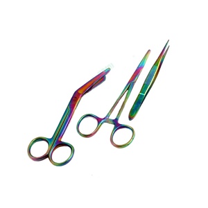 Ciseaux de pansement Lister multicolore de haute qualité 5.5 "pince hémostatique pince à échardes - Product Image 1